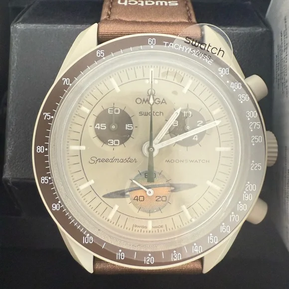 NWT Omega x Swatch Mission to Saturn Speedmaster MoonSwatch - Picture 2 of 9